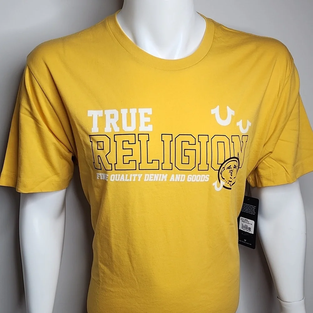 TRUE RELIGION YELLOW 3 EXTRA LARGE (XXXL) TSHIRT